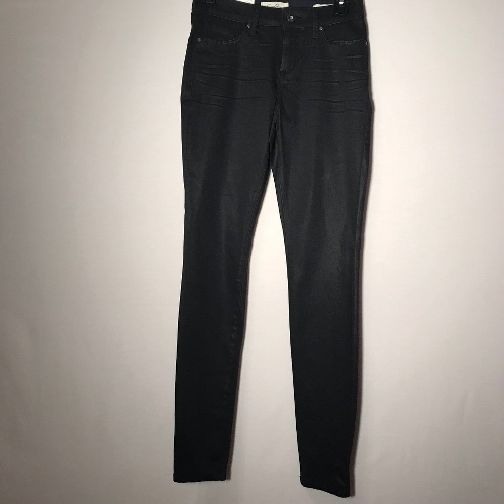 Jessica Simpson Kiss me Skinny Shiny black Jeans
